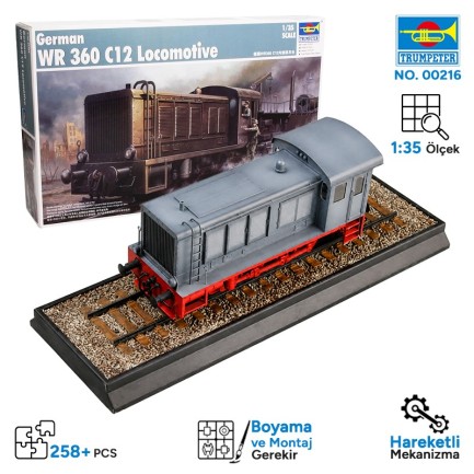 Trumpeter - Trumpeter 00216 German WR 360 C12 Locomotive Maket Model Kit