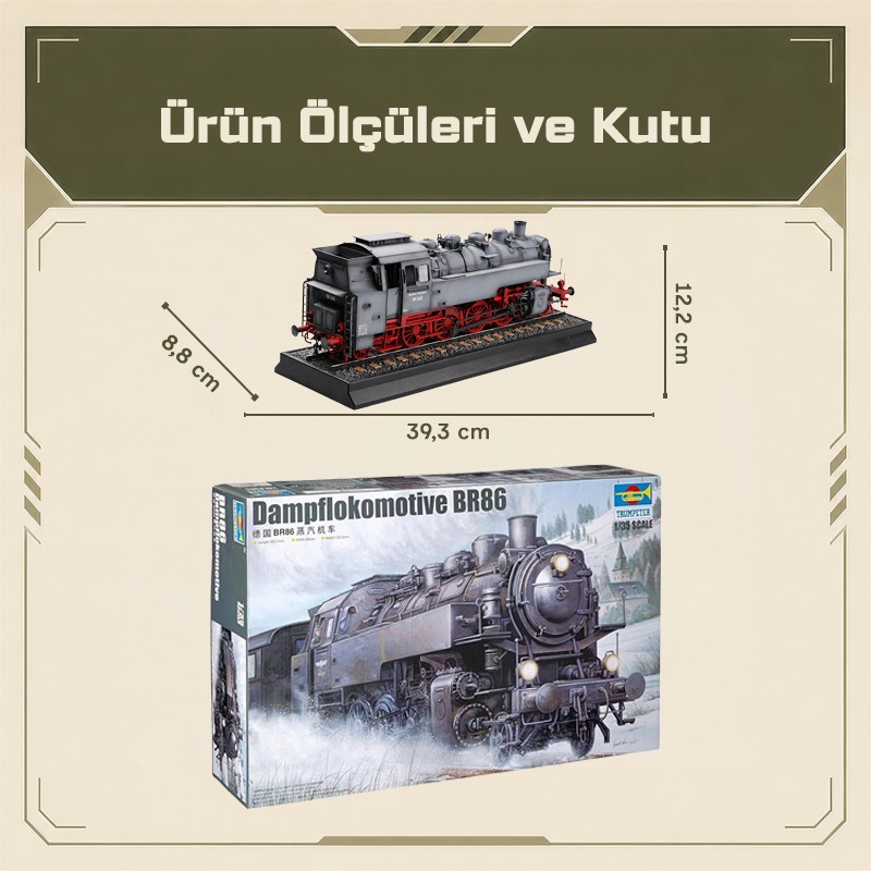 Trumpeter 00217 Dampflokomotive BR86 Maket Model Kit