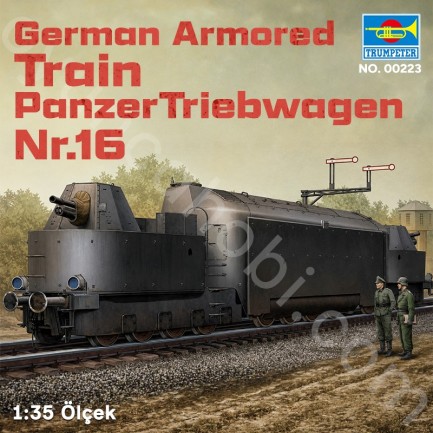 Trumpeter 00223 German Armored Train PanzerTriebwagen Nr.16 Maket Model Kit - Thumbnail