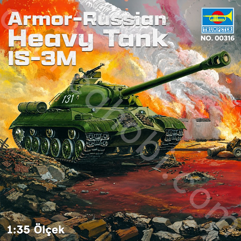 Trumpeter 00316 Armor-Russian Heavy Tank IS-3M Maket Model Kit