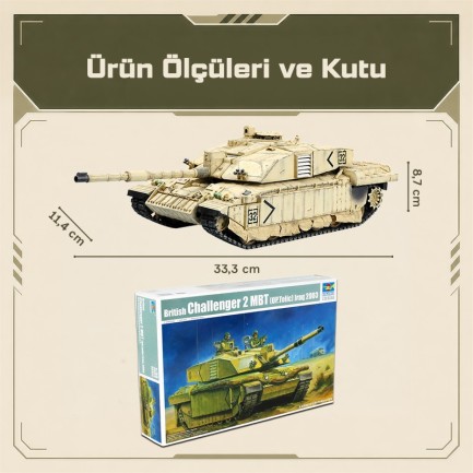 Trumpeter 00323 Armor-(British Challenger II) basra 2003,op,telic Maket Model Kit - Thumbnail