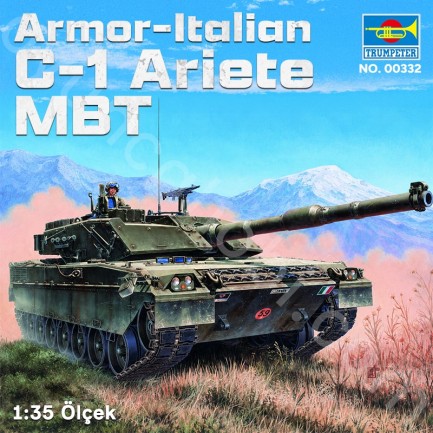 Trumpeter 00332 Armor-Italian C-1 Ariete MBT Maket Model Kit - Thumbnail