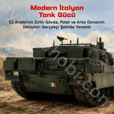 Trumpeter 00332 Armor-Italian C-1 Ariete MBT Maket Model Kit - Thumbnail