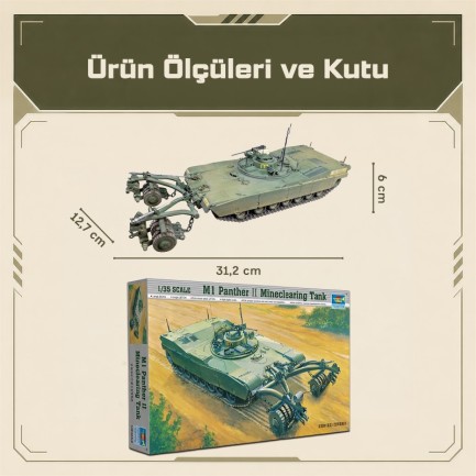 Trumpeter 00346 Armor-M1 Panther II Mineclearing Maket Model Kit - Thumbnail
