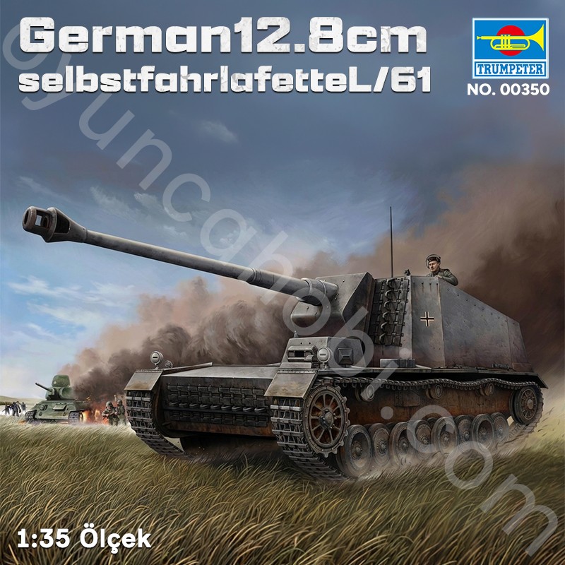 Trumpeter 00350 German12.8cm selbstfahrlafetteL/61 Maket Model Kit