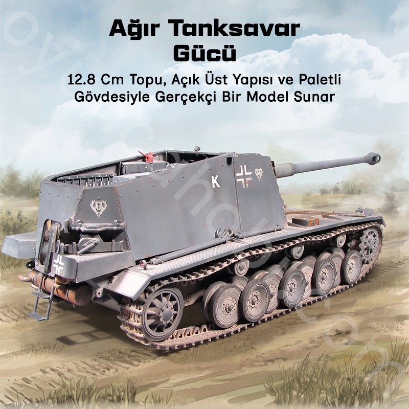 Trumpeter 00350 German12.8cm selbstfahrlafetteL/61 Maket Model Kit