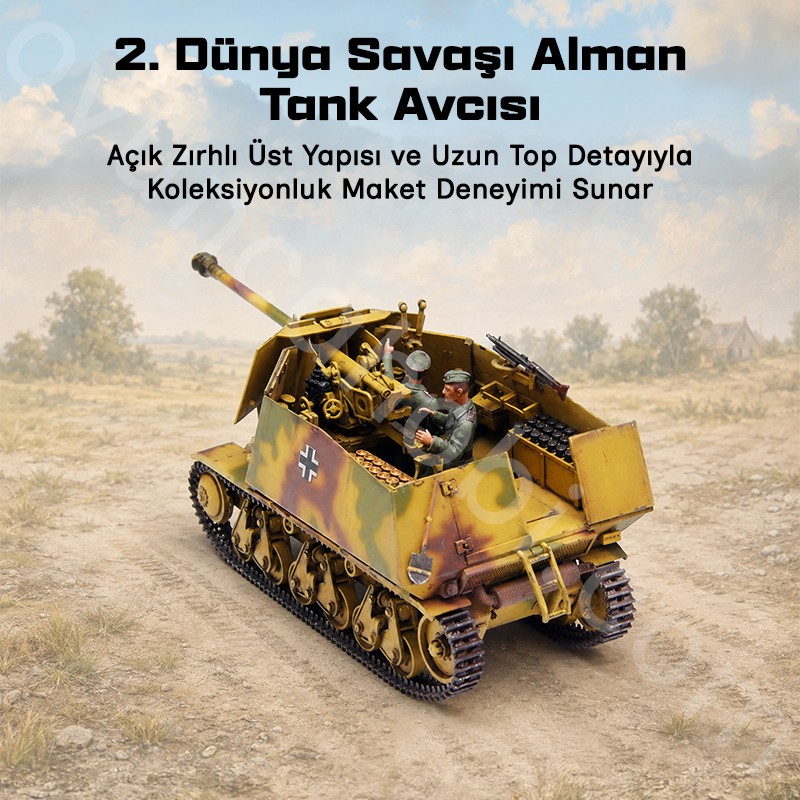 Trumpeter 00354 Panzerjager39(H)75mm Marder II Maket Model Kit