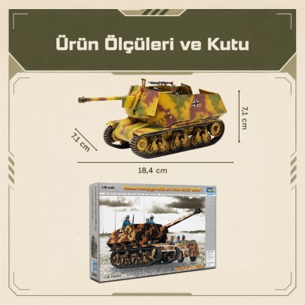 Trumpeter 00354 Panzerjager39(H)75mm Marder II Maket Model Kit - Thumbnail