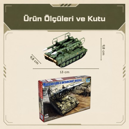Trumpeter 00361 Russia SAM-6 antiaircraft missile Maket Model Kit - Thumbnail