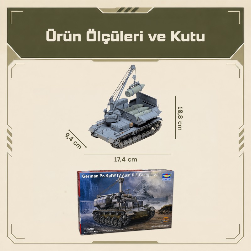 Trumpeter 00362 Pz.Kpfw IV Ausf D/E Fahrgestell Maket Model Kit