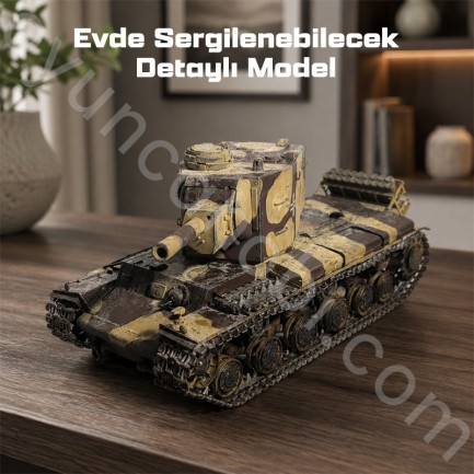 Trumpeter 00367 German Pz.Kpfm KV-2 754(r) Tank Maket Model Kit - Thumbnail