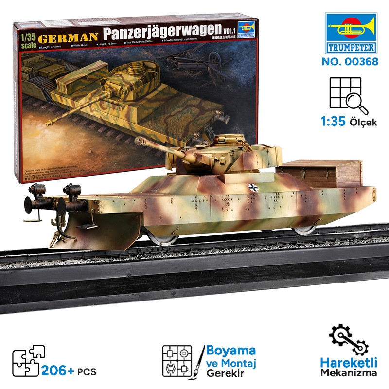 Trumpeter 00368 German Panzerjagerwagen vol. 1 Maket Model Kit
