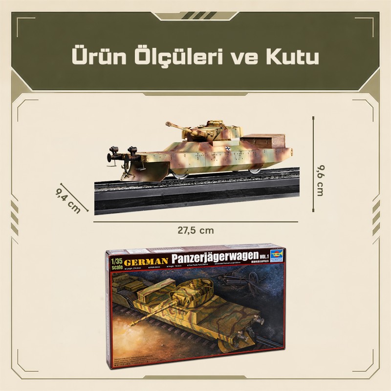 Trumpeter 00368 German Panzerjagerwagen vol. 1 Maket Model Kit