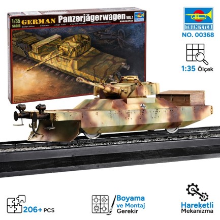 Trumpeter - Trumpeter 00368 German Panzerjagerwagen vol. 1 Maket Model Kit