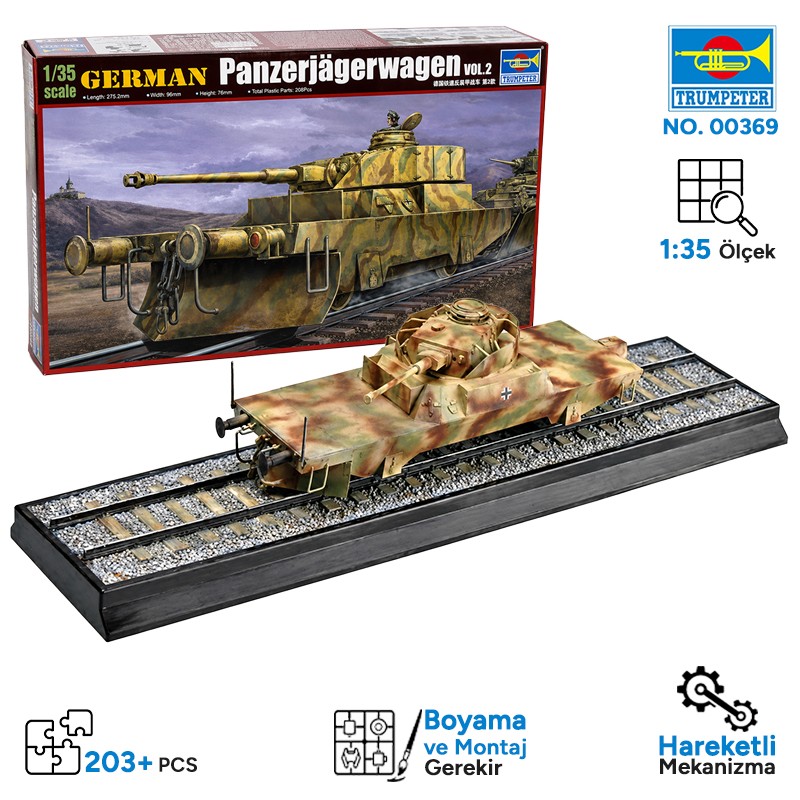 Trumpeter 00369 German Panzerjagerwagen vol. 2 Maket Model Kit