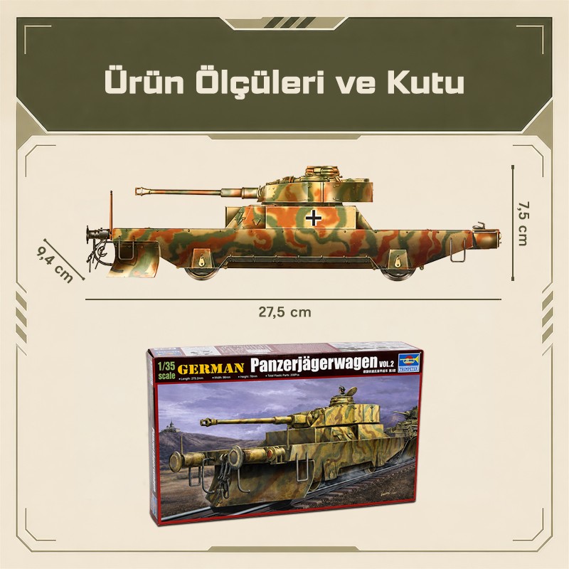 Trumpeter 00369 German Panzerjagerwagen vol. 2 Maket Model Kit
