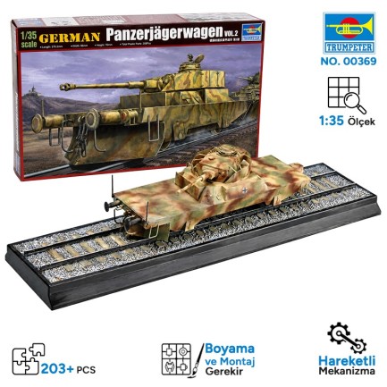 Trumpeter - Trumpeter 00369 German Panzerjagerwagen vol. 2 Maket Model Kit