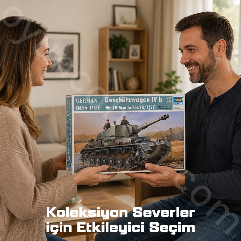 Trumpeter 00374 German Geschützwagen IVb für 10.5cm leFH 18/1(Sf) (Sd.Kfz 165/1) Maket Model Kit