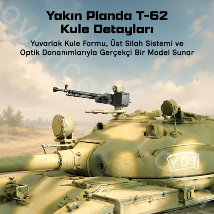 Trumpeter 00377 Russian T-62 Mod 1972 Maket Model Kit - Thumbnail