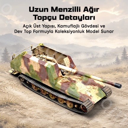 Trumpeter 00378 German Geschützwagen Tiger für 17cm K72 Maket Model Kit - Thumbnail