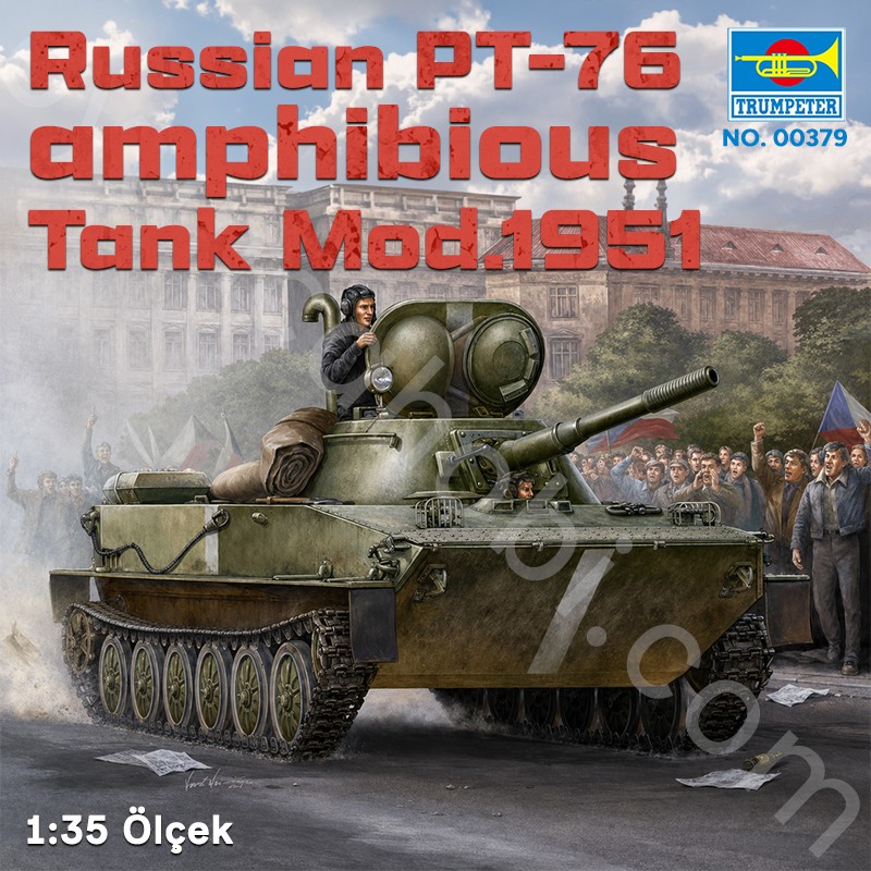 Trumpeter 00379 Russian PT-76 amphibious Tank Mod.1951 Maket Model Kit