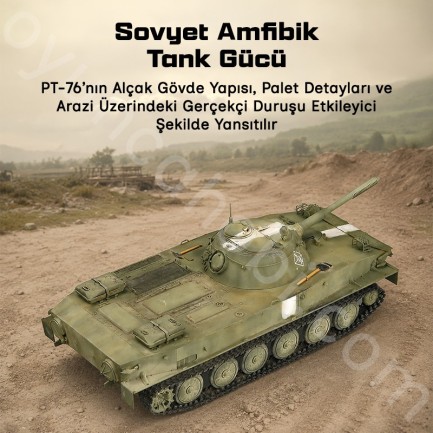 Trumpeter 00379 Russian PT-76 amphibious Tank Mod.1951 Maket Model Kit - Thumbnail
