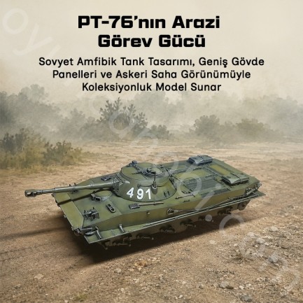 Trumpeter 00380 Russian PT-76 Light Amphibious Tank Maket Model Kit - Thumbnail