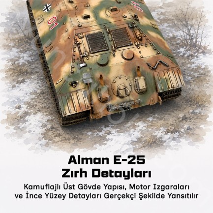 Trumpeter 00383 German E-25 Tank Maket Model Kit - Thumbnail