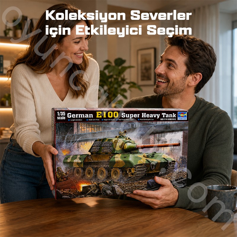 Trumpeter 00384 German Entwicklungsfahrzeug E 100 Super Heavy Tank Maket Model Kit