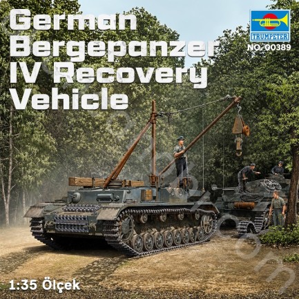 Trumpeter 00389 German Bergepanzer IV Recovery Vehicle Maket Model Kit - Thumbnail