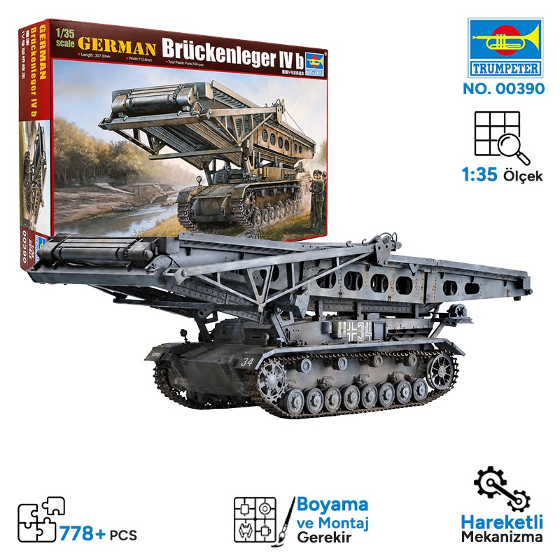 Trumpeter 00390 German Bruckenleger IV b Maket Model Kit