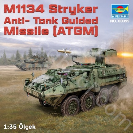 Trumpeter 00399 M1134 Stryker Anti- Tank Guided Missile (ATGM) Maket Model Kit - Thumbnail