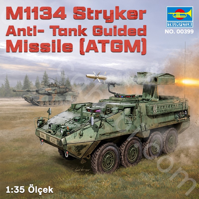 Trumpeter 00399 M1134 Stryker Anti- Tank Guided Missile (ATGM) Maket Model Kit