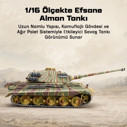 Trumpeter 00910 German Kingtiger 2 in 1(Henschel Turret & Porsche Turret) Maket Model Kit - Thumbnail