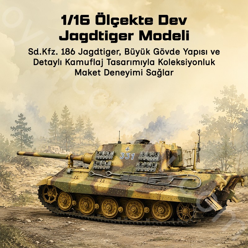 Trumpeter 00923 German Sd.Kfz.186 Jagdtiger Maket Model Kit