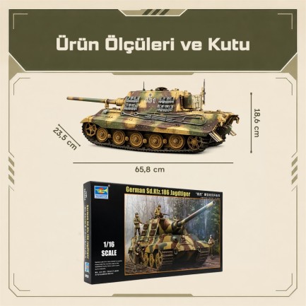 Trumpeter 00923 German Sd.Kfz.186 Jagdtiger Maket Model Kit - Thumbnail