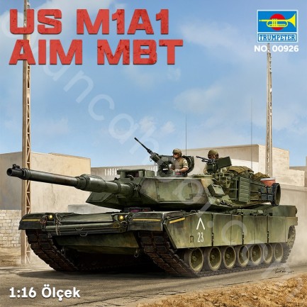 Trumpeter 00926 US M1A1 AIM MBT Maket Model Kit - Thumbnail