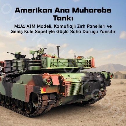 Trumpeter 00926 US M1A1 AIM MBT Maket Model Kit - Thumbnail