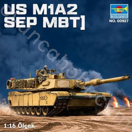 Trumpeter 00927 US M1A2 SEP MBT] Maket Model Kit - Thumbnail