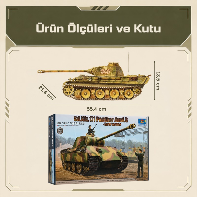 Trumpeter 00928 German Sd.Kfz.171 Panther Ausf.G - Early Version Maket Model Kit