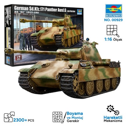 Trumpeter - Trumpeter 00929 German Sd.Kfz.171 Panther Ausf.G - Late Version Maket Model Kit