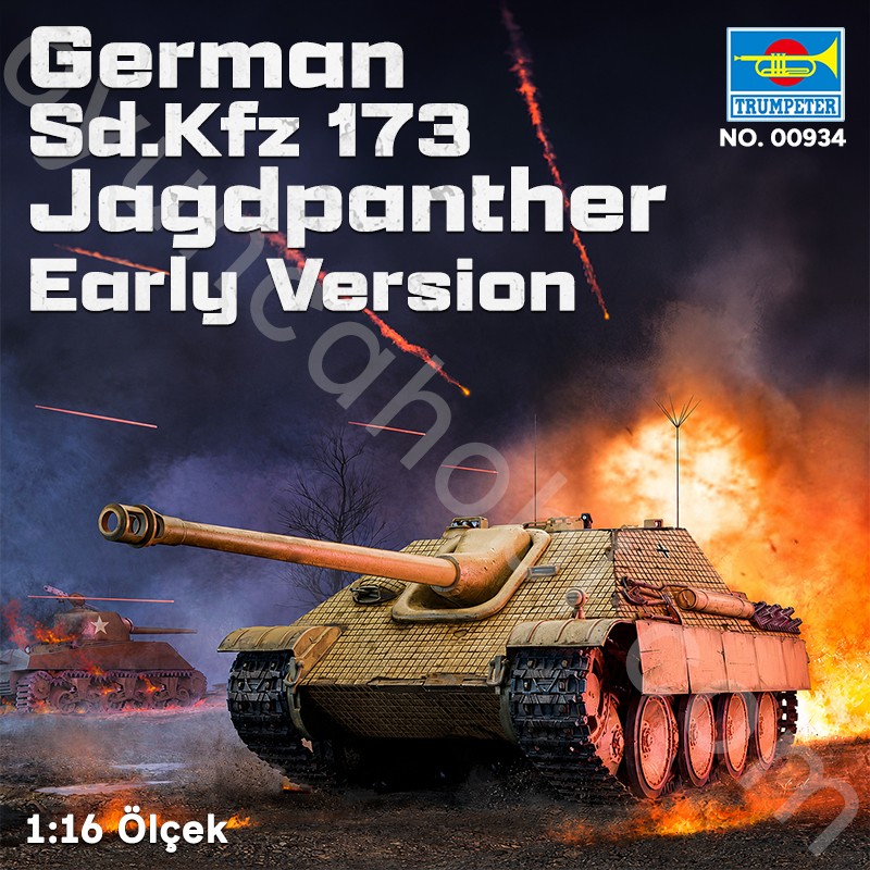 Trumpeter 00934 German Sd.Kfz 173 Jagdpanther Early Version Maket Model Kit