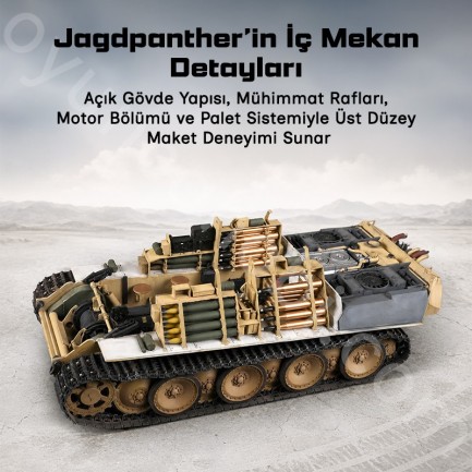 Trumpeter 00934 German Sd.Kfz 173 Jagdpanther Early Version Maket Model Kit - Thumbnail
