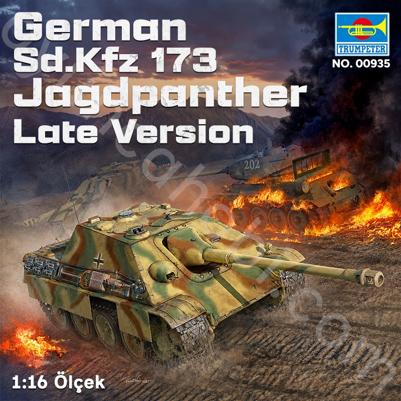 Trumpeter 00935 German Sd.Kfz 173 Jagdpanther Late Version Maket Model Kit