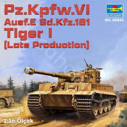Trumpeter 00945 Pz.Kpfw.VI Ausf.E Sd.Kfz.181 Tiger I (Late Production) Maket Model Kit - Thumbnail