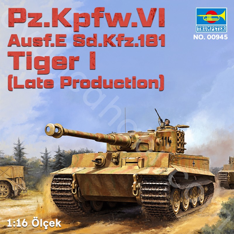 Trumpeter 00945 Pz.Kpfw.VI Ausf.E Sd.Kfz.181 Tiger I (Late Production) Maket Model Kit