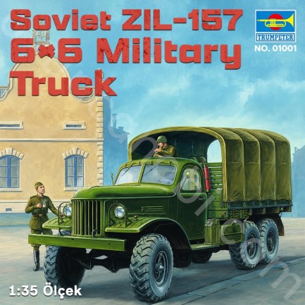 Trumpeter 01001 Soviet ZIL-157 6×6 Military Truck Maket Model Kit - Thumbnail