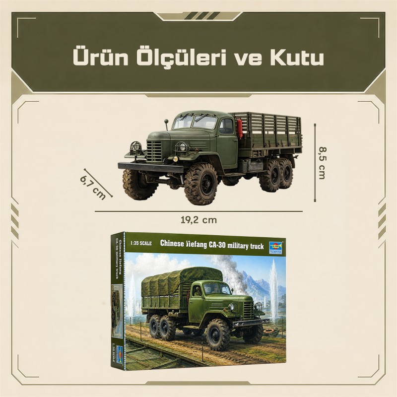 Trumpeter 01002 Chinese Jiefang CA-30 military truck Maket Model Kit