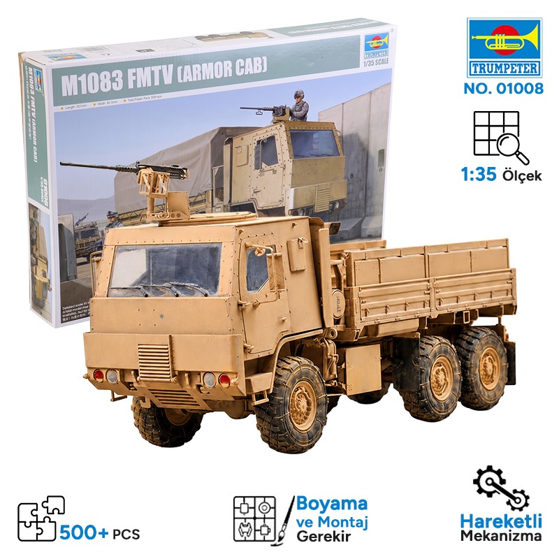 Trumpeter 01008 M1083 MTV(ARMOR CAB) Maket Model Kit