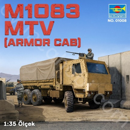 Trumpeter 01008 M1083 MTV(ARMOR CAB) Maket Model Kit - Thumbnail